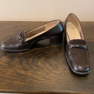 Salvatore Ferragamo block heel loafer